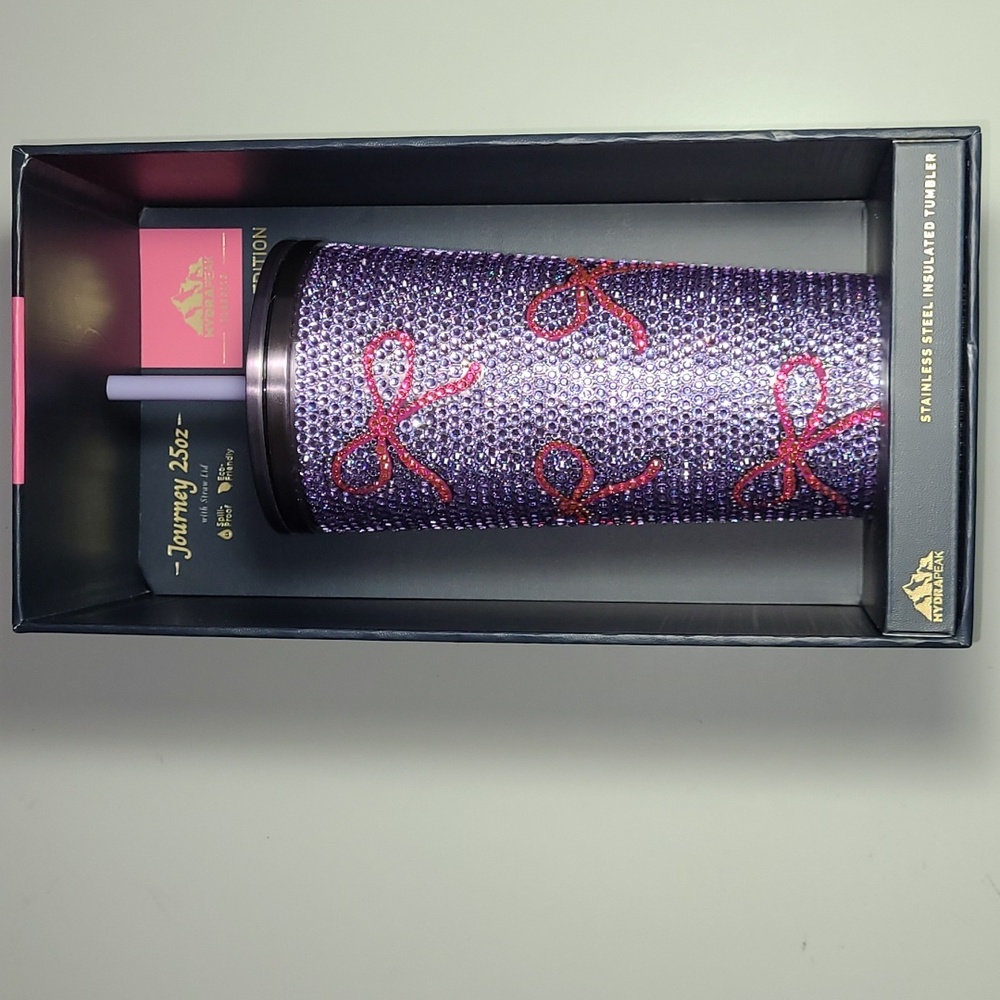 HYDRAPEAK CLASSIC JOURNEY 25OZ LIMITED EDITION PINK RHINESTONE BLING TUMBLE. NNT